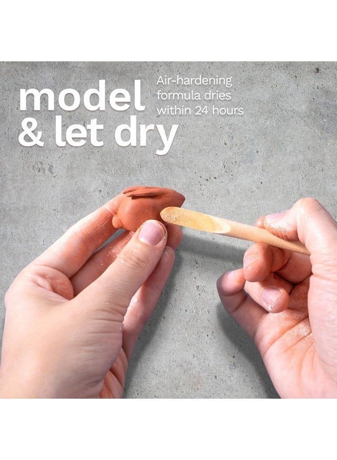 Dozen Air Hardening Modeling Clay (Brown, 500g), Ready to Use Professional Sculpting Dough, Non Toxic Ideal for DIY Crafts, School Projects - Image 4